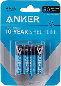 Anker Aaa Alkaline Batteries 8-pack Black/blue - IBSouq