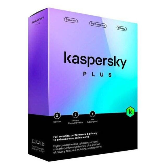 Kaspersky Plus 3 Device 2 Privet Password Vault 1 Year Subscription
