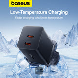 Baseus GaN5 Pro Fast Charger Dual Output USB-C 40W Cluster Black