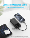 ANKER POWER BANK 20K 30W DIGITAL DISPLAY LANYARD CABLE CLIP USB-C TO USB-C (A1384H11)