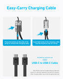 ANKER POWER BANK 20K 30W DIGITAL DISPLAY LANYARD CABLE CLIP USB-C TO USB-C (A1384H11)