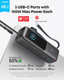ANKER POWER BANK 25K 165W BUILT IN AND RECTRACTABLE CABLES (A1695H11)