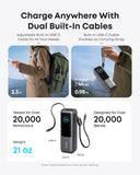 ANKER POWER BANK 25K 165W BUILT IN AND RECTRACTABLE CABLES (A1695H11)
