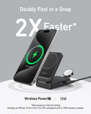 Anker Maggo 15W Wireless Charging Station 3 IN 1 With Charger and USB-C - IBSouq