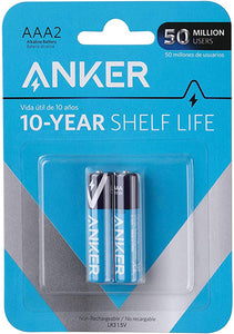 Anker Aaa Alkaline Batteries 2-Pack Black/Blue (B1820) - IBSouq