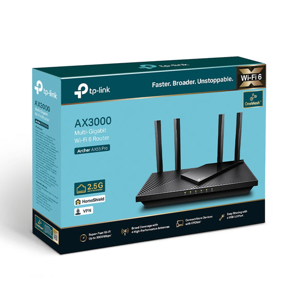 TP-LINK ROUTER Wi-Fi 6 AX3000 (ARCHER AX55 PRO)