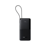 Baseus Bipow2 Digaital Power Bank 10K mah 20W  White Builtin  Type-C Cable Black