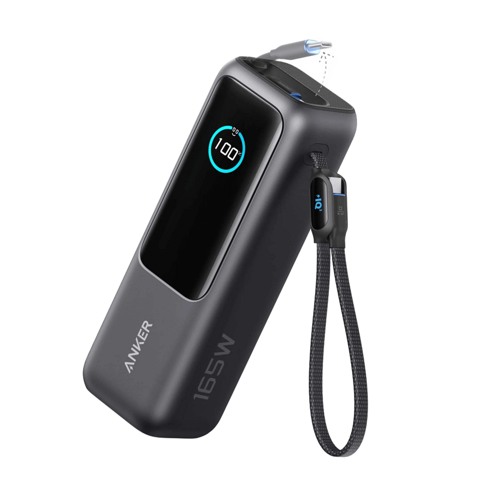 ANKER POWER BANK 20K 30W DIGITAL DISPLAY LANYARD CABLE CLIP USB-C