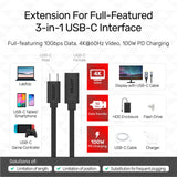 UNITEX USB-C EXTENSION  CABLE 0.5M (C14086BK)