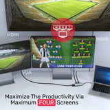 UNITEK USB-C HUB 5 IN 1 2 PORTS HDMI AND VGA  AND USB-C AND USB-A (D1051A)