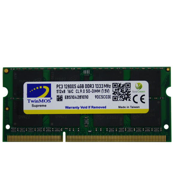 TwinMOS DDR3 Laptop 4GB RAM 10600 1333MHz 1.5V - IBSouq