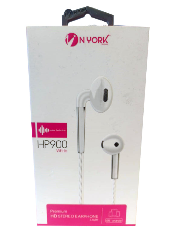NYORK Premium Stereo Earphone AUX-3.5mm (HP900) - IBSouq