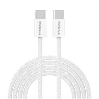 RIVERSONG USB-C TO USB-C 60W CABLE LIGHT GRAY Lotus 10 (CT53) - IBSouq