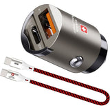 SWISS MILITARY CAR DRIVE 30W SUPER FAST CHARGER WITH USB-C CABLE
