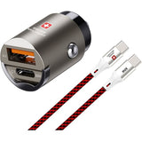 SWISS MILITARY CAR DRIVE 30W SUPER FAST CHARGER WITH USB-C CABLE