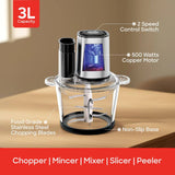 SANFORD MULTIFUNCTIONAL FOOD CHOPPER 3L (SF5580FC)