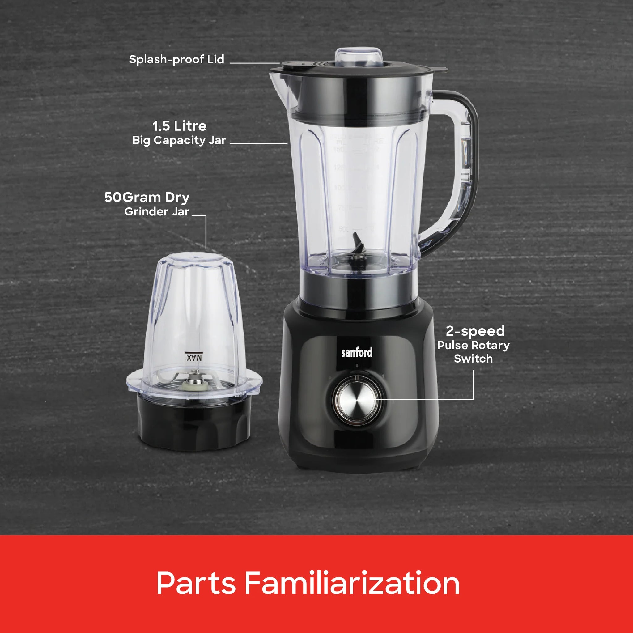 SANFORD 2 IN 1 BLENDER (SF6839BR)