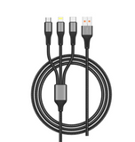 TELUX SYNCX TRIO BRAIDED 3 IN 1 CABLE 1.2M