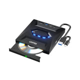 UNITEK EXTERNAL OPTICAL DRIVE WITH USB HUB (T1037A)