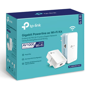 TP-LINK POWERLINE WI-FI EXTENSER VIA EXISTING ELECTRICAL WIRING AV1000 AC1200 4K (TL-WPA7517)