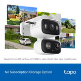 TP-LINK Tapo Indoor/Outdoor Dual Lens Pan/Tilt Security Camera (Tapo C246D)