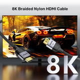 UNITEK 8K BRAIDED NYLON HDMI CABLE 10M (C11093R)