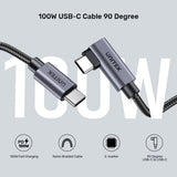 UNITEK 100W USB-C CABLE 90 DEGREE 0.5M (C14123BK)