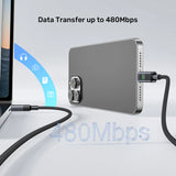 UNITEK PD 60W USB-C CHARGING CABLE WITH LED DISPLAY 3M (C14158A)