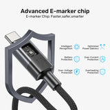 UNITEK PD 60W USB-C CHARGING CABLE WITH LED DISPLAY 3M (C14158A)