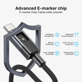 UNITEK PD 60W USB-C CHARGING CABLE WITH LED DISPLAY 1M (C14158A)