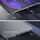 UNITEK PD 60W USB-C CHARGING CABLE WITH LED DISPLAY 1M (C14158A)