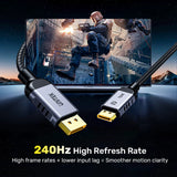 UNITEX GAMING 8K 120HZ DP PORT 2.1 CABLE 1.5M (C1626GY)