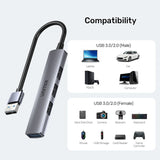 UNITEK USB-A HUB 4 IN 1 USB-A 5GBPS PORT AND THREE 480MBPS PORTS (H1208A)