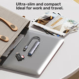 UNITEK USB-C HUB 4 IN 1 USB-A 5GBPS PORT AND THREE 480MBPS PORTS (H1208B)