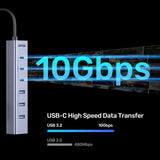 UNITEK USB-C HUB WITH THREE USB-C PORTS AND 4 USB-A PORTS (H1335A)