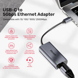 UNITEK USB-C TO 5GBPS ETHERNET ADAPTER (U1343A)