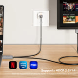 UNITEK HDMI TO DISPLAY PORT 4K CABLE 1.8M (V1714A)