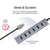 UNITEK 7 PORTS POWERED USB GBPS HUB (Y-3090)