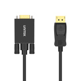 UNITEK DISPLAY PORT TO VGA CABLE 1.8M (Y-5118F)