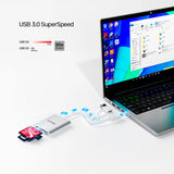 UNITEK 3 IN 1 CARD READER WITH USB-C AND USB-A ADAPTER (Y-9313D)