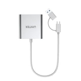 UNITEK 3 IN 1 CARD READER WITH USB-C AND USB-A ADAPTER (Y-9313D)