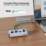 UNITEK 4 PORTS USB-C POWERED HUB (H1336B)