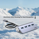 UNITEK USB-C HUB WITH 4 USB-A PORTS (H1337B)