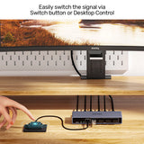 UNITEK 5GBPS HDMI KVM SWITCH SHARES 1 HDMI 8K 60HZ DISPLAY AND 4 USB PORTS (V1310A)