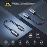 UNITEK DP TO HDMI ADAPTER 8K (V1611A01)