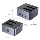 UNITEK 5GBPS DUAL BAY SATA DOCKING STATION (Y-3026GY)