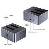 UNITEK 10GBPS DUAL BAY SATA DOCKING STATION (Y-3027GY)