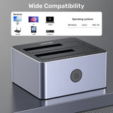 UNITEK 5GBPS DUAL BAY SATA DOCKING STATION (Y-3026GY)