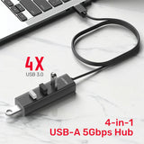 UNITEK USB-A 5GBPS HUB 4 PORTS 1.2M (Y-3089V)