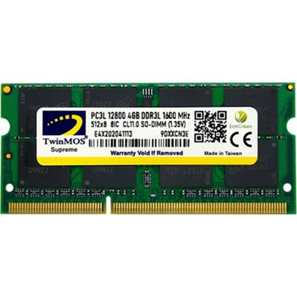 TwinMOS DDR3 Laptop 4GB RAM 12800 1600MHz 1.35V - IBSouq